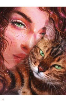 Алмазная мозаика Девушка с котом