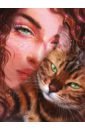 Обложка Алмазная мозаика Девушка с котом