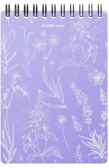 Блокнот с пластиковой обложкой Lavender, А6, 80 листов, клетка