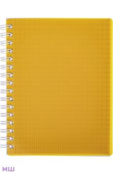 Записная книжка NEON Желтая, 80 листов, А6, клетка Хатбер