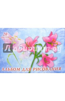 Альбом для рисования 20 листов (Голубые узоры) /С21802 Альбом для рисования 20 листов (Голубые узоры) /С21802