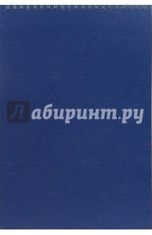 Блокнот А4 50 листов (клетка) Синий лен (пружина) /С25501 Блокнот А4 50 листов (клетка) Синий лен (пружина) /С25501