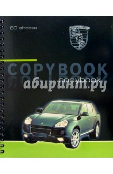 Тетрадь 80 листов (клетка) Porsche (пружина) /С6112 Тетрадь 80 листов (клетка) Porsche (пружина) /С6112