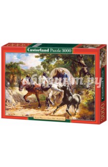 Puzzle-3000. Лошади с повозкой (С-300075) Puzzle-3000. Лошади с повозкой (С-300075)
