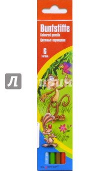 Карандаши 6 цветов. Merry monkey (130614) Карандаши 6 цветов. Merry monkey (130614)