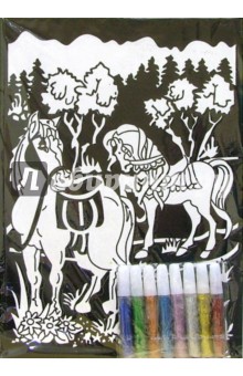 Бархатная раскраска: Кони на лугу (1525) Бархатная раскраска: Кони на лугу (1525)