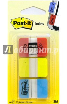 Клейкие закладки 3 цвета 22 штуки 25.4х38 (686-RYB) Клейкие закладки 3 цвета 22 штуки 25.4х38 (686-RYB)