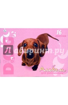 Альбом для рисования 16 листов. Любопытная такса (А116241) Альбом для рисования 16 листов. Любопытная такса (А116241)