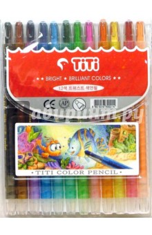 Карандаши восковые 12 цветов (TITI-CP-12) Карандаши восковые 12 цветов (TITI-CP-12)