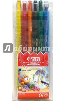 Карандаши восковые 6 цветов (TITI-CP-6) Карандаши восковые 6 цветов (TITI-CP-6)