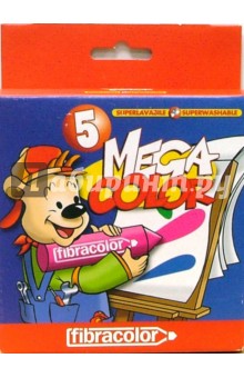 Фломастеры 5 цветов Megacolor fibracolor (0159) Фломастеры 5 цветов Megacolor fibracolor (0159)