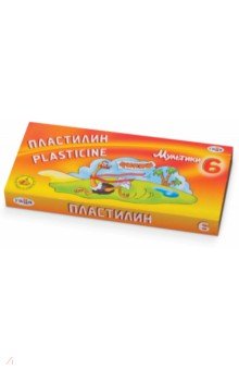 Пластилин "Мультики" со стеком, 6 цветов (280015) Пластилин "Мультики" со стеком, 6 цветов (280015)