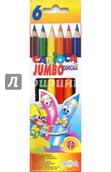 Карандаши 6 цветов Carioca Jumbo (41407) Карандаши 6 цветов Carioca Jumbo (41407)