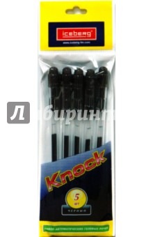 Набор гелевых ручек 5 штук GP-5-KN-BK (349058) (черный) Набор гелевых ручек 5 штук GP-5-KN-BK (349058) (черный)
