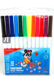 Фломастеры смываемые 12 цветов Panda (861227-09) Фломастеры смываемые 12 цветов Panda (861227-09)