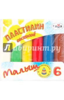 Пластилин восковой 6 цветов Малыш (281038) Пластилин восковой 6 цветов Малыш (281038)