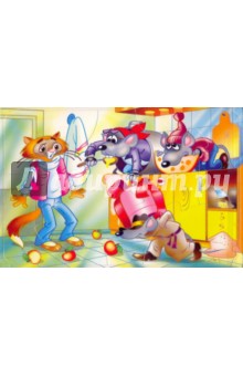 Мягкий пазл-6 элементов Кот и мыши (02040) Мягкий пазл-6 элементов Кот и мыши (02040)