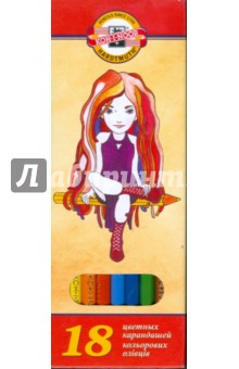 Карандаши 18 цветов "Девушки" (3553) Карандаши 18 цветов "Девушки" (3553)