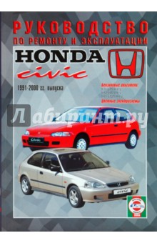 Honda Civic 1991-00гг обложка книги Honda Civic 1991-00гг обложка книги