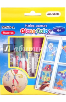Мелки для стекла 6 цветов Glass Color (GC311) Мелки для стекла 6 цветов Glass Color (GC311)