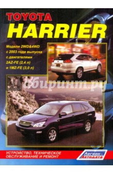 Toyota Harrier 2WD&4WD с 2003г обложка книги Toyota Harrier 2WD&4WD с 2003г обложка книги