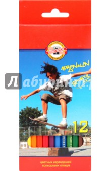 Карандаши 12 цветов "Спорт" (3552) Карандаши 12 цветов "Спорт" (3552)