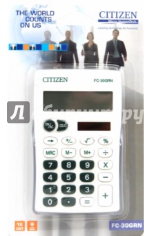 Калькулятор карманный CITIZEN 10-разрядный (FC-30GRNBP) Калькулятор карманный CITIZEN 10-разрядный (FC-30GRNBP)