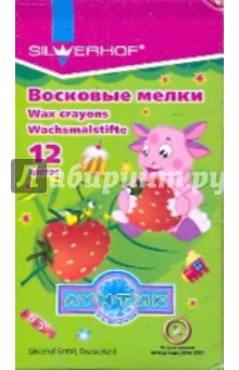 Восковые мелки 12 цветов (89мм) "Лунтик" (881225-01) Восковые мелки 12 цветов (89мм) "Лунтик" (881225-01)