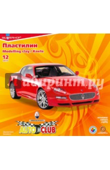 Пластилин 12 цветов "Auto Club" (951145-26) Пластилин 12 цветов "Auto Club" (951145-26)