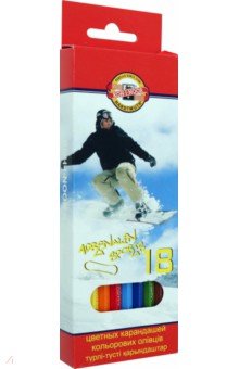 Карандаши 18 цветов "Спорт" (3553) Карандаши 18 цветов "Спорт" (3553)