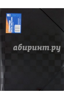 Папка-конверт на резинке А4 "Quadrat" черная (321331-01) Папка-конверт на резинке А4 "Quadrat" черная (321331-01)