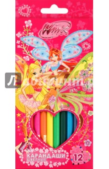 Карандаши 12 цветов "Winx" (6600B12/WB) Карандаши 12 цветов "Winx" (6600B12/WB)