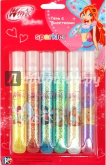 Гель с блестками, 10 г, 6 цветов "SPARKLER Winx" (SGG-10.5B-6/W) Гель с блестками, 10 г, 6 цветов "SPARKLER Winx" (SGG-10.5B-6/W)