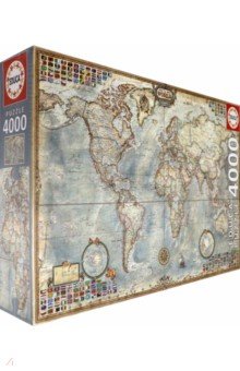 Пазл-4000 "Политическая карта мира" (14827) Пазл-4000 "Политическая карта мира" (14827)