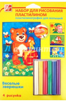Набор для рисования пластилином "Веселые зверюшки" (21С 1365-08) Набор для рисования пластилином "Веселые зверюшки" (21С 1365-08)
