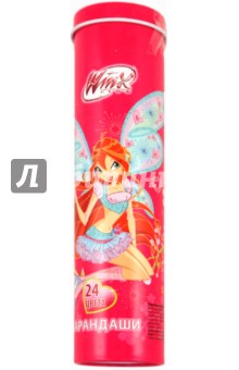 Карандаши Winx 24 цвета, металлическая упаковка (6630M24/WB) Карандаши Winx 24 цвета, металлическая упаковка (6630M24/WB)