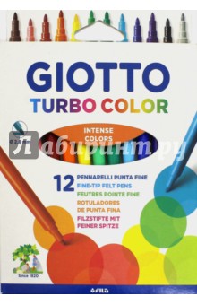 Набор фломастеров "Giotto Turbo color". 12 цветов (071400) Набор фломастеров "Giotto Turbo color". 12 цветов (071400)