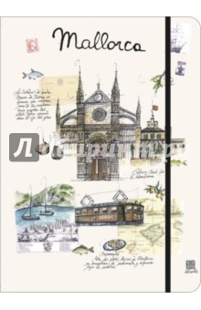 Книга для записи линованная на резинке "Майорка" (60565) Книга для записи линованная на резинке "Майорка" (60565)