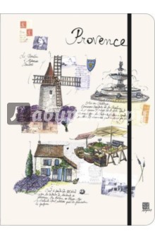 Книга для записи линованная на резинке "Прованс" (60567) Книга для записи линованная на резинке "Прованс" (60567)