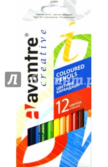 Карандаши цветные шестигранные "Avantre Creative" 12 цветов (AV-PNC06) Карандаши цветные шестигранные "Avantre Creative" 12 цветов (AV-PNC06)