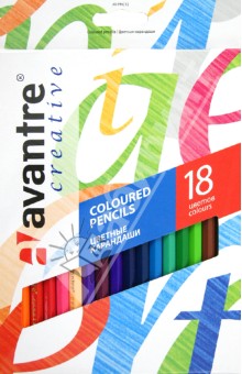 Карандаши цветные шестигранные, 18 цветов (AV-PNC12) Карандаши цветные шестигранные, 18 цветов (AV-PNC12)