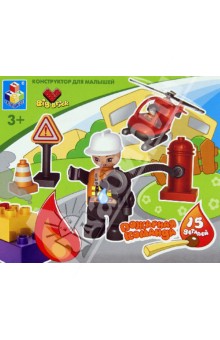 Конструктор Big Brick "Пожарная команда", 15 деталей (Т52213) Конструктор Big Brick "Пожарная команда", 15 деталей (Т52213)
