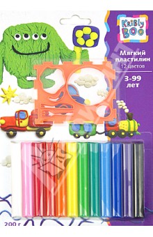 Мягкий пластилин с формочкой, 12 цветов, 200 г. (46643) Мягкий пластилин с формочкой, 12 цветов, 200 г. (46643)