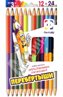 Карандаши 24 цветов двусторонние "Jumbo" 12 штук (710009) Карандаши 24 цветов двусторонние "Jumbo" 12 штук (710009)