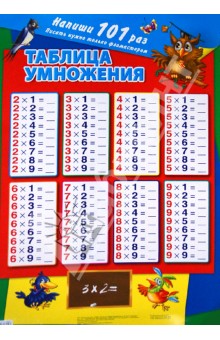 Таблица умножения. Напиши 101 раз обложка книги Таблица умножения. Напиши 101 раз обложка книги