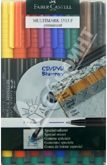 Капиллярная ручка "MULTIMARK" для письма на CD перманентный, 8 штук (151309) Капиллярная ручка "MULTIMARK" для письма на CD перманентный, 8 штук (151309)