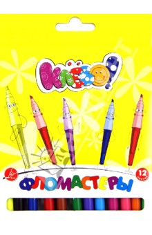 Фломастеры "Клево!" 12 цветов (867120-12) Фломастеры "Клево!" 12 цветов (867120-12)