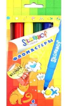 Фломастеры смываемые "EMOTIONS CREATIVE". 6 цветов (867104-06) Фломастеры смываемые "EMOTIONS CREATIVE". 6 цветов (867104-06)