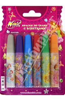 Краски по ткани с глитером, 6 цветов (FBR076B/WHJ) Краски по ткани с глитером, 6 цветов (FBR076B/WHJ)