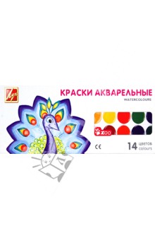 Акварель ZOO (мини) 14 цветов, с кистью (22С 1417-08) Акварель ZOO (мини) 14 цветов, с кистью (22С 1417-08)